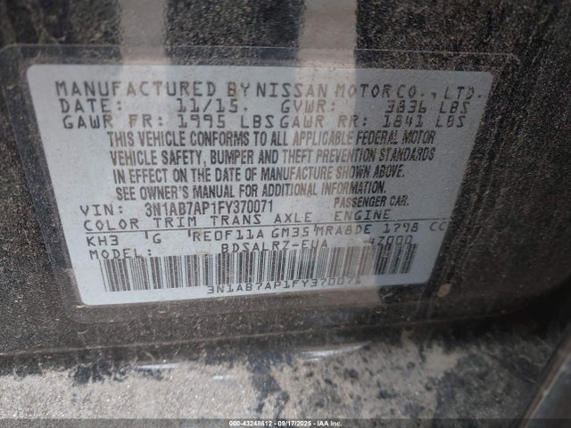 Nissan 2015 2015 3N1AB7AP1FY370071 Image 9