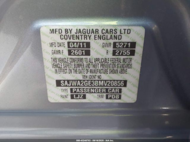 2011 JAGUAR XJ SAJWA2GE3BMV20856 Photo 8