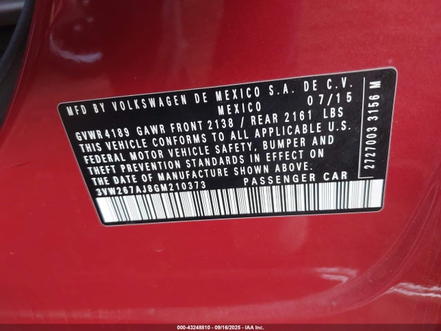 3VW267AJ8GM210373 Volkswagen 1.4t