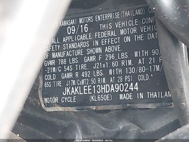 Kawasaki Klr650 2017 JKAKLEE13HDA90244 Image 10