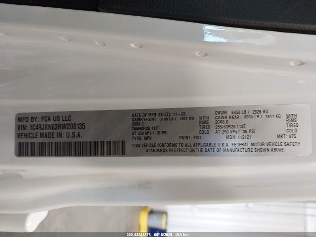 1C4RJXN63RW208135 Jeep Wrangler