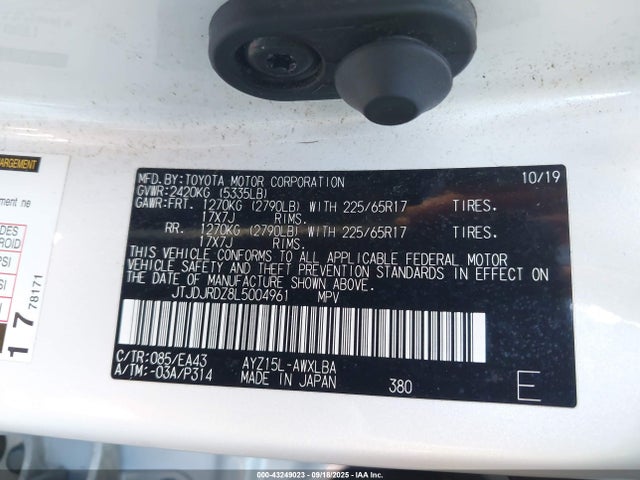 JTJDJRDZ8L5004961 Lexus 2ar-fxe, port 2jm + 2fm