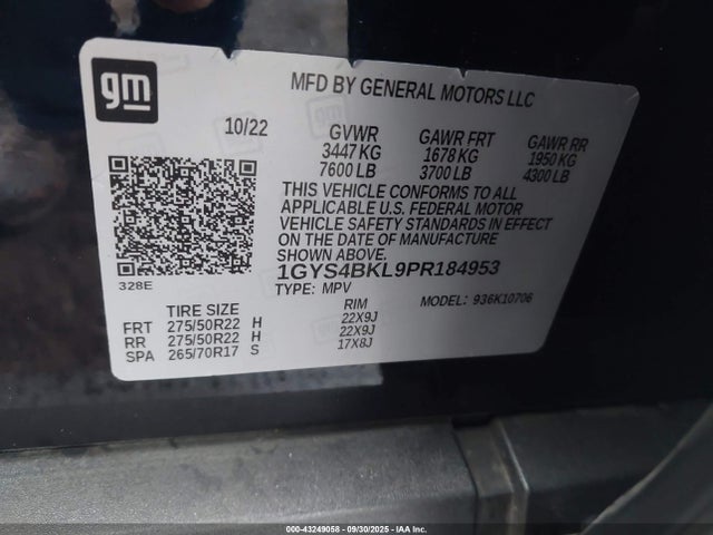 2023 CADILLAC ESCALADE 1GYS4BKL9PR184953 Photo 8