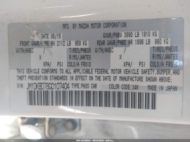 2016 MAZDA CX-3 JM1DKBD78G0107404 Photo 8