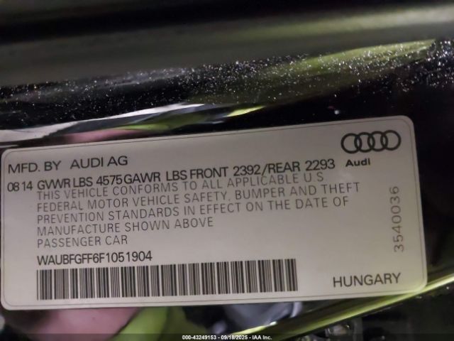 2015 AUDI A3 WAUBFGFF6F1051904 Photo 8