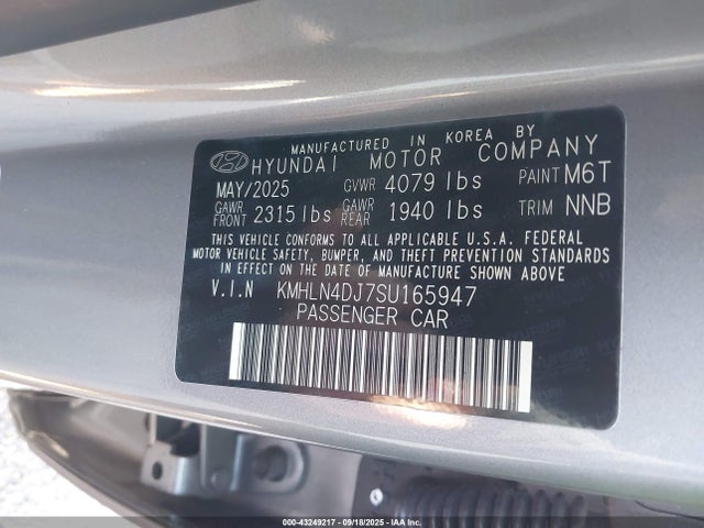 KMHLN4DJ7SU165947 Hyundai gdi kappa