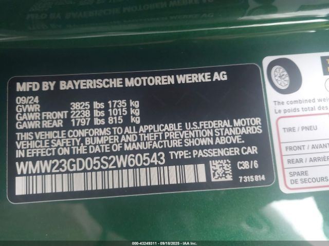 2025 MINI HARDTOP WMW23GD05S2W60543 Photo 8