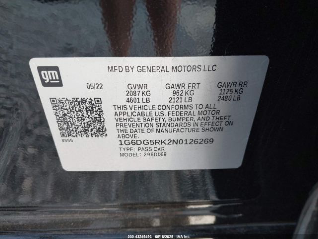 2022 CADILLAC CT4 1G6DG5RK2N0126269 Photo 8