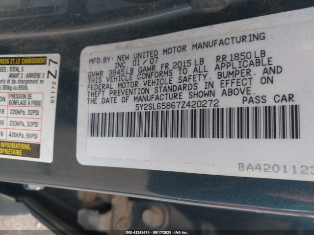 2007 PONTIAC VIBE 5Y2SL65867Z420272 Photo 8