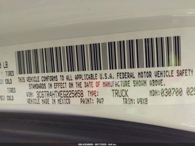 3C6TR4HTXEG225058 RAM 2500