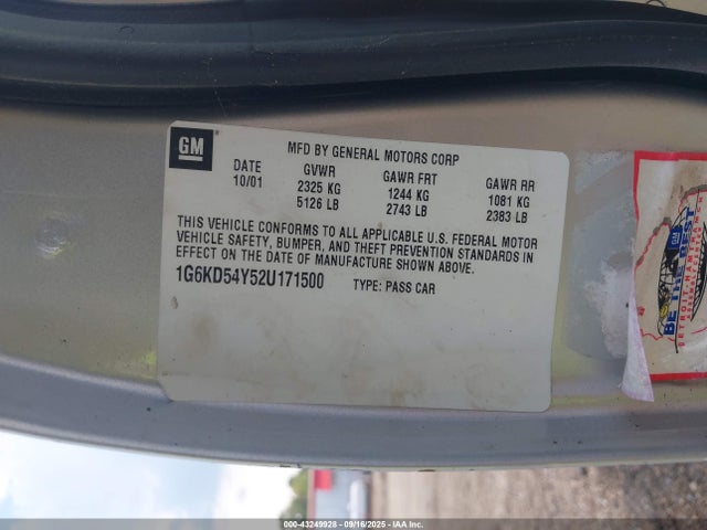 2002 CADILLAC DEVILLE 1G6KD54Y52U171500 Photo 8