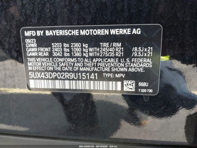 2024 BMW X3 5UX43DP02R9U15141 Photo 8