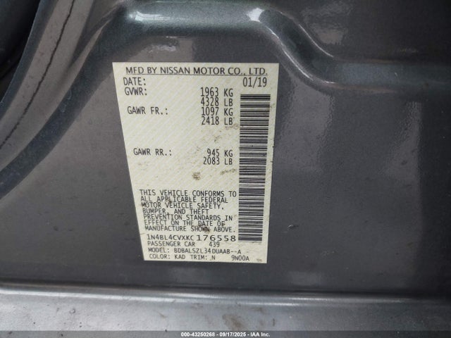 1N4BL4CVXKC176558 Nissan 2019