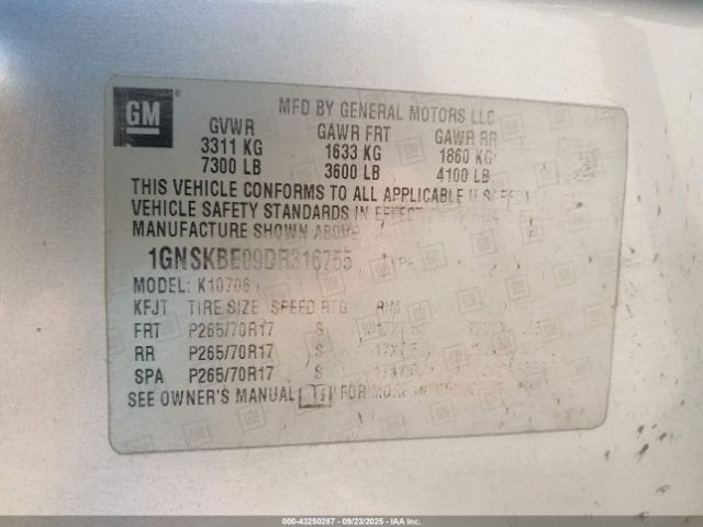 2013 CHEVROLET TAHOE 1GNSKBE09DR316755 Photo 8