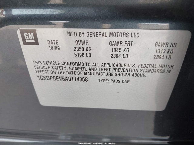 2010 CADILLAC CTS 1G6DP8EV5A0114368 Photo 8