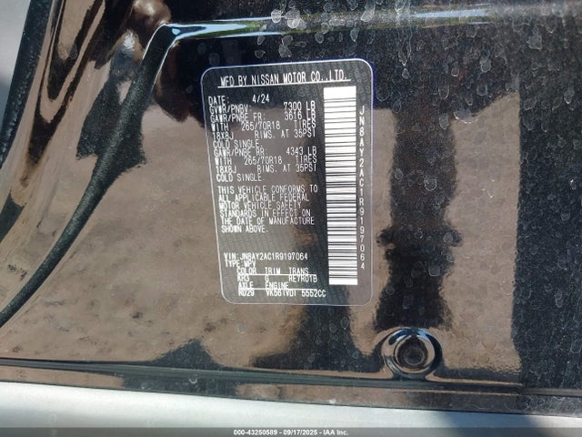 JN8AY2AC1R9197064 Nissan 2024