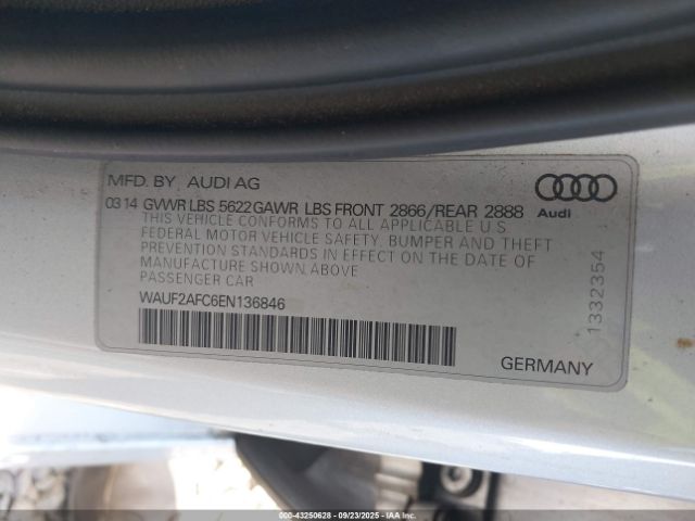 2014 AUDI S6 WAUF2AFC6EN136846 Photo 8