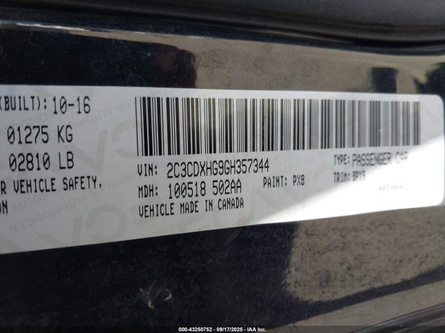 Dodge Charger 2016 2C3CDXHG9GH357344 Image 9