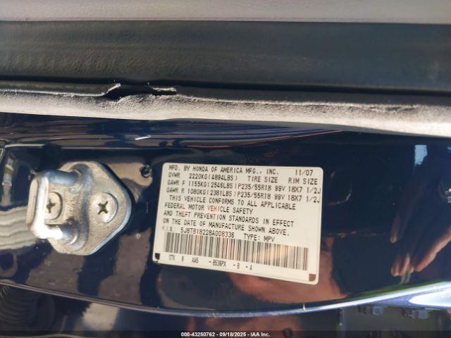 2008 ACURA RDX 5J8TB18228A008336 Photo 8