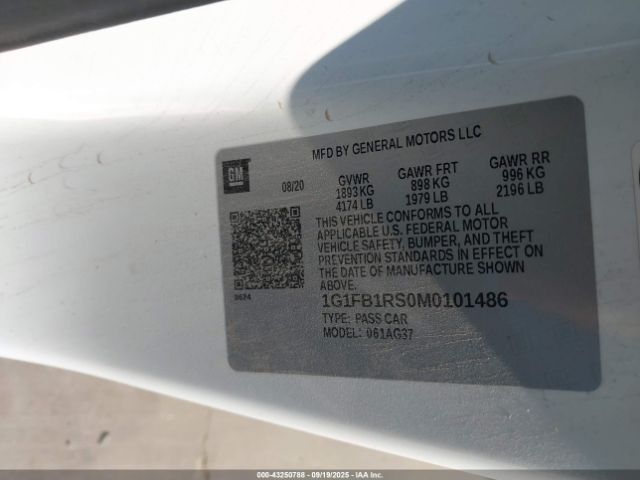 2021 CHEVROLET CAMARO 1G1FB1RS0M0101486 Photo 8