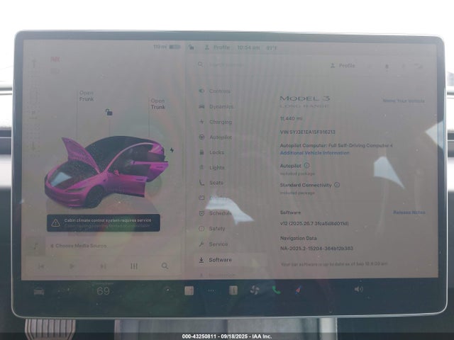 2025 TESLA MODEL 3 5YJ3E1EA1SF916213 Photo 6