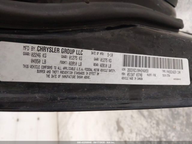 2010 DODGE CHARGER 2B3CA3CV9AH246059 Photo 8