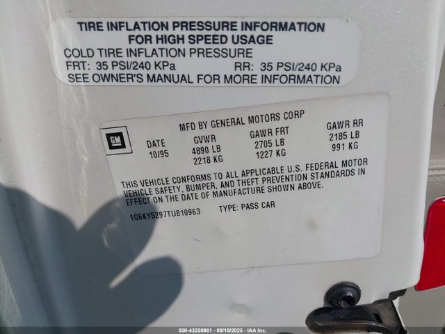 1996 CADILLAC SEVILLE 1G6KY5297TU810963 Photo 8