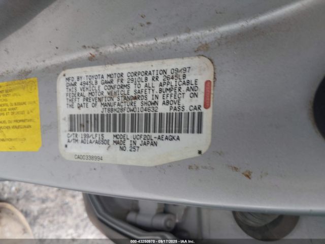 1998 LEXUS LS 400 JT8BH28F0W0104632 Photo 8