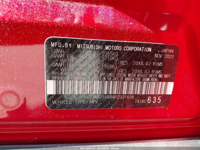 2023 MITSUBISHI OUTLANDER JA4J3VA84PZ021608 Photo 8