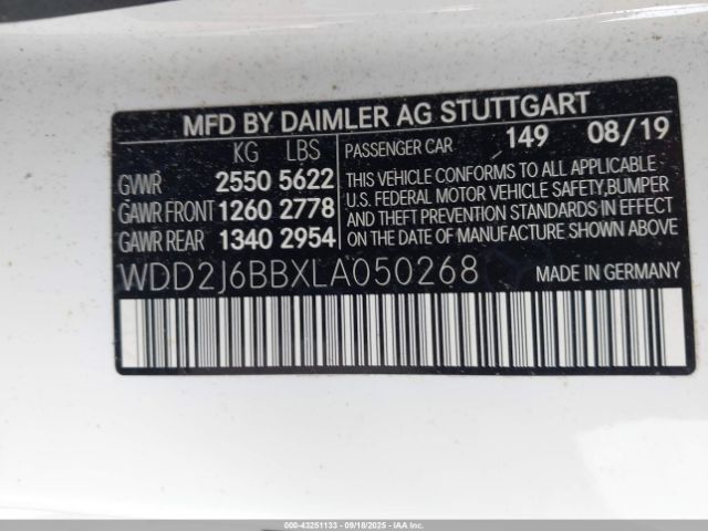 2020 MERCEDES-BENZ AMG CLS 53 WDD2J6BBXLA050268 Photo 8