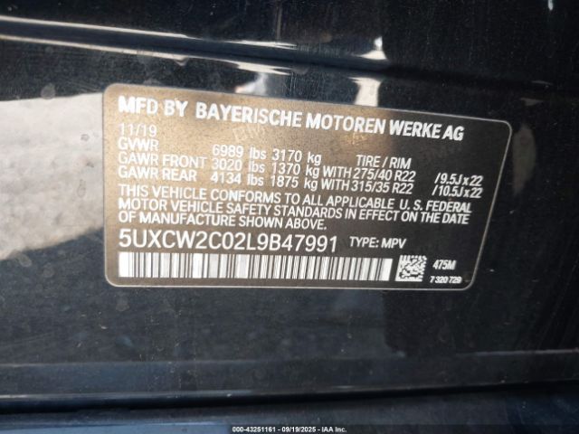 2020 BMW X7 5UXCW2C02L9B47991 Photo 8