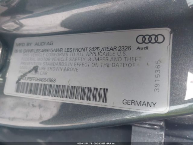 2017 AUDI A3 E-TRON WAUUPBFF0HA054888 Photo 8