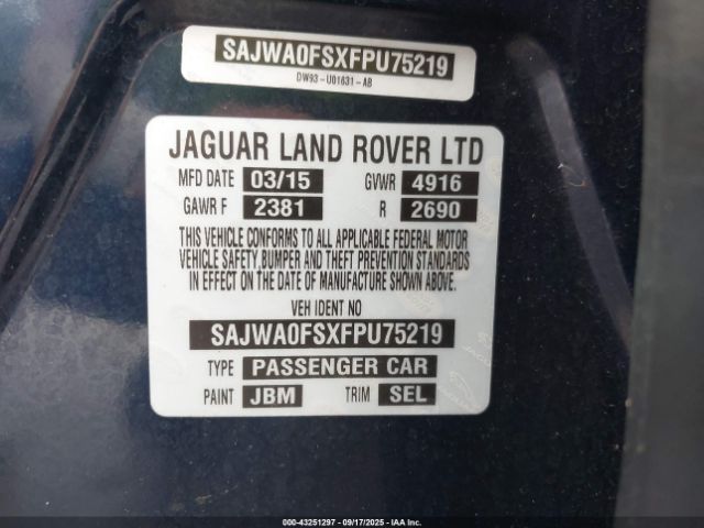 2015 JAGUAR XF SAJWA0FSXFPU75219 Photo 8