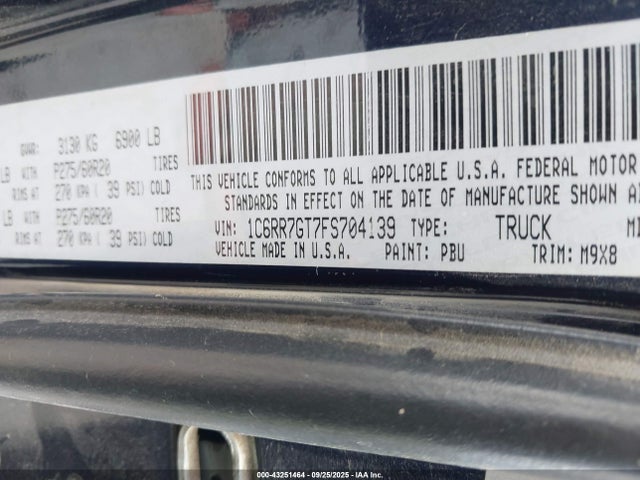 1C6RR7GT7FS704139 RAM 2015