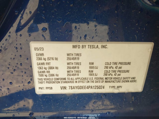 2023 TESLA MODEL Y 7SAYGDEE4PA125024 Photo 8