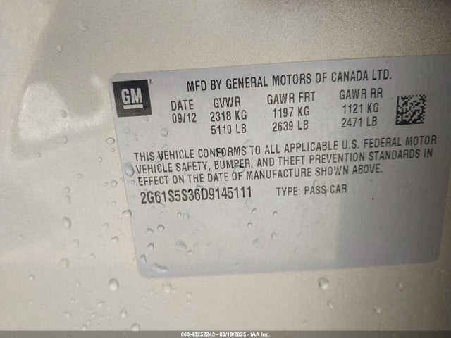 2013 CADILLAC XTS 2G61S5S36D9145111 Photo 8