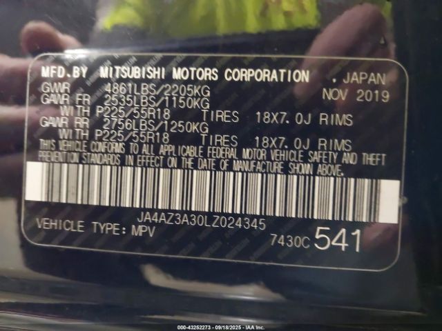 2020 MITSUBISHI OUTLANDER JA4AZ3A30LZ024345 Photo 8