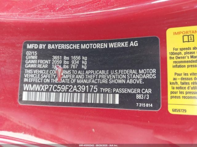 2015 MINI HARDTOP WMWXP7C59F2A39175 Photo 8