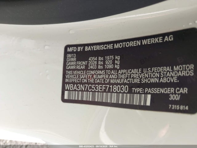 BMW 2014 2014 WBA3N7C53EF718030 Image 9