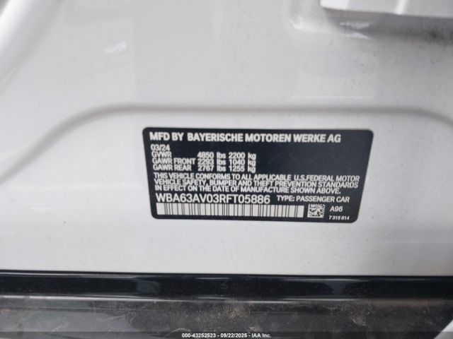 2024 BMW 4 SERIES GRAN COUPE WBA63AV03RFT05886 Photo 8