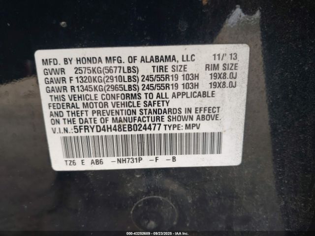 2014 ACURA MDX 5FRYD4H48EB024477 Photo 8