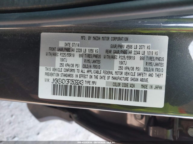 Mazda py 2015 JM3KE4DY3F0509243 Image 9