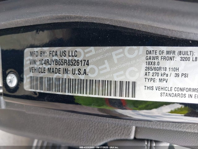 1C4RJYB65R8526174 Jeep Grand Cherokee