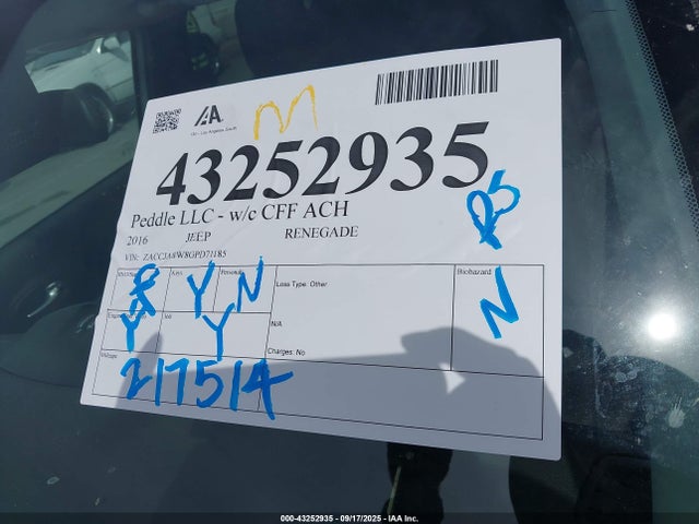 ZACCJABW8GPD71185 Jeep Renegade