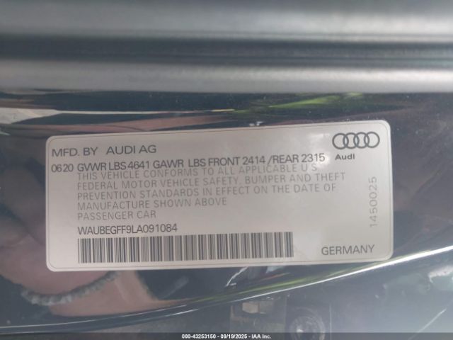 2020 AUDI A3 WAUBEGFF9LA091084 Photo 8
