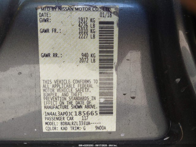 1N4AL3AP0JC185665 Nissan 2018