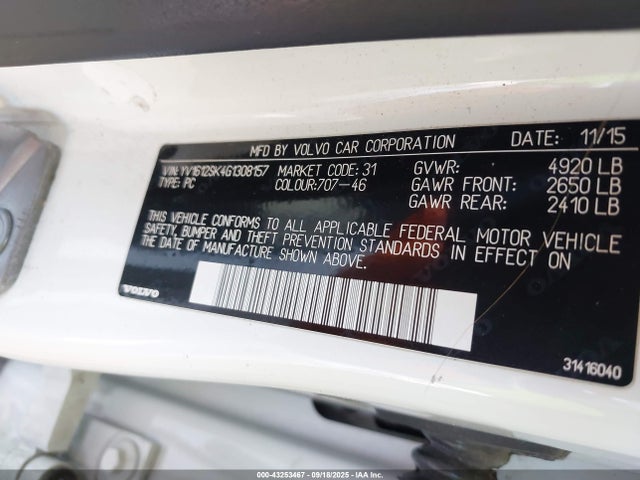 YV1612SK4G1308157 Volvo b5254t12