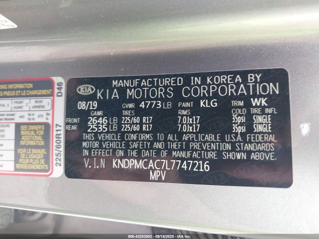 KIA Sportage Lx 2020 KNDPMCAC7L7747216 Image 9