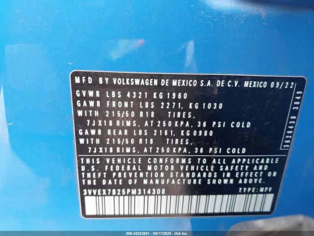 2023 VOLKSWAGEN TAOS 3VVEX7B25PM314308 Photo 8