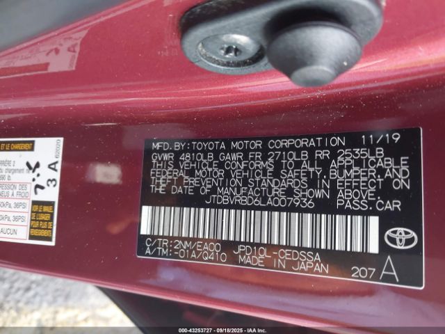 2020 TOYOTA MIRAI JTDBVRBD6LA007936 Photo 8